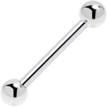Load image into Gallery viewer, Solid 14k White Gold Straight Barbell Ring 16G 3/8 3mm