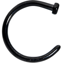 Load image into Gallery viewer, 18G 5/16 Black PVD Implant Grade Titanium Disc Nose Hoop