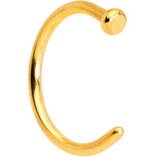 Load image into Gallery viewer, 18G 5/16 Gold Tone PVD Implant Grade Titanium Disc Nose Hoop