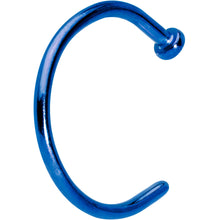 Load image into Gallery viewer, 18G 3/8 Blue PVD Implant Grade Titanium Disc Nose Hoop
