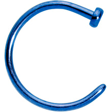 Load image into Gallery viewer, 20G 5/16 Blue PVD Implant Grade Titanium Disc Nose Hoop