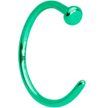 Load image into Gallery viewer, 20G 5/16 Green PVD Implant Grade Titanium Disc Nose Hoop