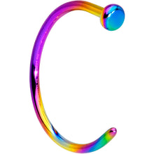 Load image into Gallery viewer, 20G 5/16 Rainbow PVD Implant Grade Titanium Disc Nose Hoop