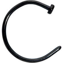 Load image into Gallery viewer, 20G 3/8 Black PVD Implant Grade Titanium Disc Nose Hoop