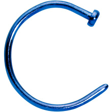 Load image into Gallery viewer, 20G 3/8 Blue PVD Implant Grade Titanium Disc Nose Hoop
