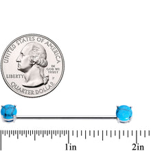 Load image into Gallery viewer, Aqua CZ Gem Faux Turquoise Labret Stud Cartilage Industrial Set of 3