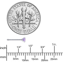 将图片加载到图库查看器,20G 1/4 Purple 3mm Gem Nose Bone
