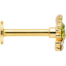将图片加载到图库查看器,16G 5/16 Green Gem Gold Tone Bunch of Grapes Labret Monroe Tragus