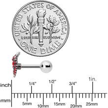 Load image into Gallery viewer, 16G 1/4 Red Atlantic Lobster Cartilage Tragus Earring