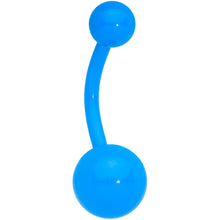 将图片加载到图库查看器,Blue Glow in the Dark Effect Belly Ring