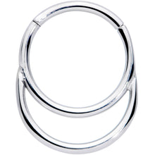 将图片加载到图库查看器,16G 3/8 Grade 23 Titanium Double Loop Hinged Septum Clicker