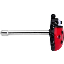 Load image into Gallery viewer, 20G 1/4 Red Insect Ladybug Nose Bone