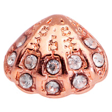 Load image into Gallery viewer, 20G 1/4 Clear Gem Rose Gold Tone Shell Nose Bone
