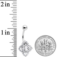 将图片加载到图库查看器,Clear Gem Retro Rosette Belly Ring