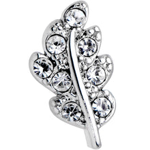 Load image into Gallery viewer, 16G 1/4 Clear Gem Elegant Leaves Cartilage Tragus
