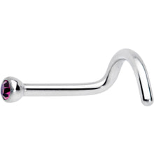 Load image into Gallery viewer, 18G Purple 2mm Grade 23 Titanium Press Fit Left Nose Ring Screw