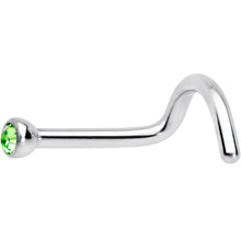 Load image into Gallery viewer, 18G Green 2mm Grade 23 Titanium Press Fit Left Nose Ring Screw