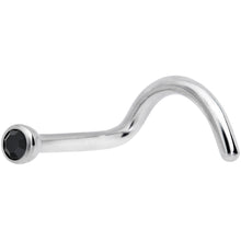 Load image into Gallery viewer, 18G Black 2mm Grade 23 Titanium Press Fit Left Nose Ring Screw