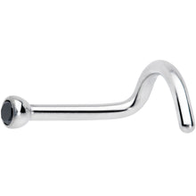 Load image into Gallery viewer, 18G Black 2mm Grade 23 Titanium Press Fit Left Nose Ring Screw