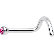 Load image into Gallery viewer, 18G Pink 2mm Grade 23 Titanium Press Fit Left Nose Ring Screw