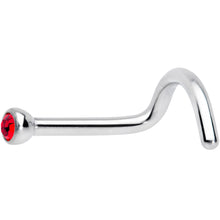 Load image into Gallery viewer, 18G Red 2mm Grade 23 Titanium Press Fit Left Nose Ring Screw