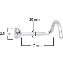 将图片加载到图库查看器,20G Clear 2.5mm Grade 23 Titanium Press Fit Left Side Nose Screw