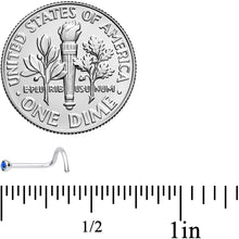 Load image into Gallery viewer, 20G Blue 2mm Grade 23 Titanium Press Fit Left Side Nose Screw