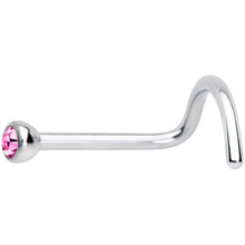 Load image into Gallery viewer, 20G Pink 2mm Grade 23 Titanium Press Fit Left Side Nose Screw