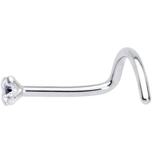 将图片加载到图库查看器,20G 5/16 Clear 2mm CZ Gem Grade 23 Titanium Left Side Nose Screw