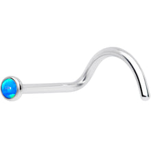 将图片加载到图库查看器,20G 7mm Blue 2mm Synthetic Opal Titanium Left Nose Ring Screw