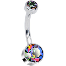 将图片加载到图库查看器,Vitrail 6mm Titanium Internal Thread Belly Ring Created with Crystals