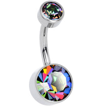 Load image into Gallery viewer, Vitrail 8mm Titanium Internal Thread Belly Ring Created with Crystals