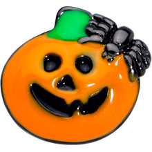 Load image into Gallery viewer, 16G 1/4 Gold Tone Spider Pumpkin Halloween Cartilage Tragus