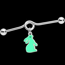 将图片加载到图库查看器,14G Easter Bunny Glow in the Dark Dangle Project Bar 38mm