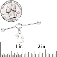 将图片加载到图库查看器,14G Easter Bunny Glow in the Dark Dangle Project Bar 38mm