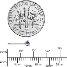 Load image into Gallery viewer, 20G 5/16 Purple CZ Gem Star Nose Bone 3mm