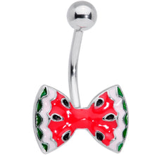 将图片加载到图库查看器,Red Green Sweet Summer Watermelon Bow Belly Ring