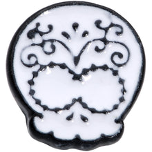 Load image into Gallery viewer, 16G 1/4 Black White Calavera Sugar Skull Cartilage Tragus
