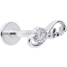 Load image into Gallery viewer, 16G 5/16 Infinity Heart Valentines Day Labret Monroe Tragus