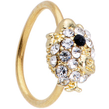 Load image into Gallery viewer, 20G 5/16 Clear Gem Gold Tone Little Chick Nose Hoop