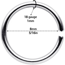 将图片加载到图库查看器,18G 5/16 Black Gold Tone Anodized Seamless Circular Ring Set of 12
