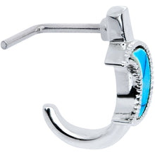 将图片加载到图库查看器,20G 5/16 Faux Turquoise Crescent Moon Faux Hoop L Shape Nose Ring