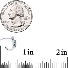 将图片加载到图库查看器,20G 5/16 Faux Turquoise Crescent Moon Faux Hoop L Shape Nose Ring