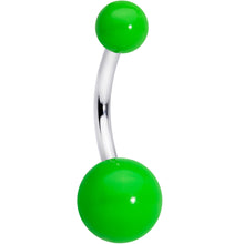 Load image into Gallery viewer, Clear Gem Green Leprechaun Saint Patricks Day Belly Ring Set of 2