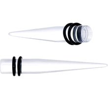 Load image into Gallery viewer, 0G Clear Acrylic Straight Taper Set