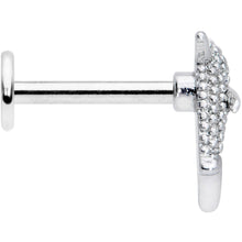 Load image into Gallery viewer, 16G 5/16 Black Gem Shark Labret Monroe Tragus