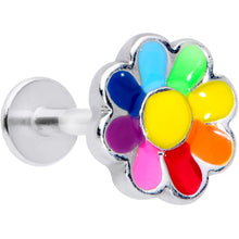 将图片加载到图库查看器,16G 5/16 Rainbow Hippie Flower Cartilage Labret Monroe Tragus