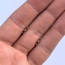 Load image into Gallery viewer, 16G 1/4 Red Gem Gold Tone Inifity Love Cartilage Tragus