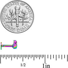 Load image into Gallery viewer, 16G 1/4 Clear Gem Rainbow Bird Labret Monroe Tragus