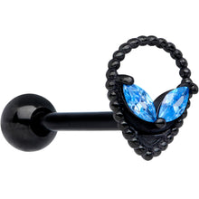 将图片加载到图库查看器,Aqua Gem Black Alien Barbell Tongue Ring